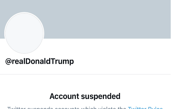 President Trump's Twitter account suspended